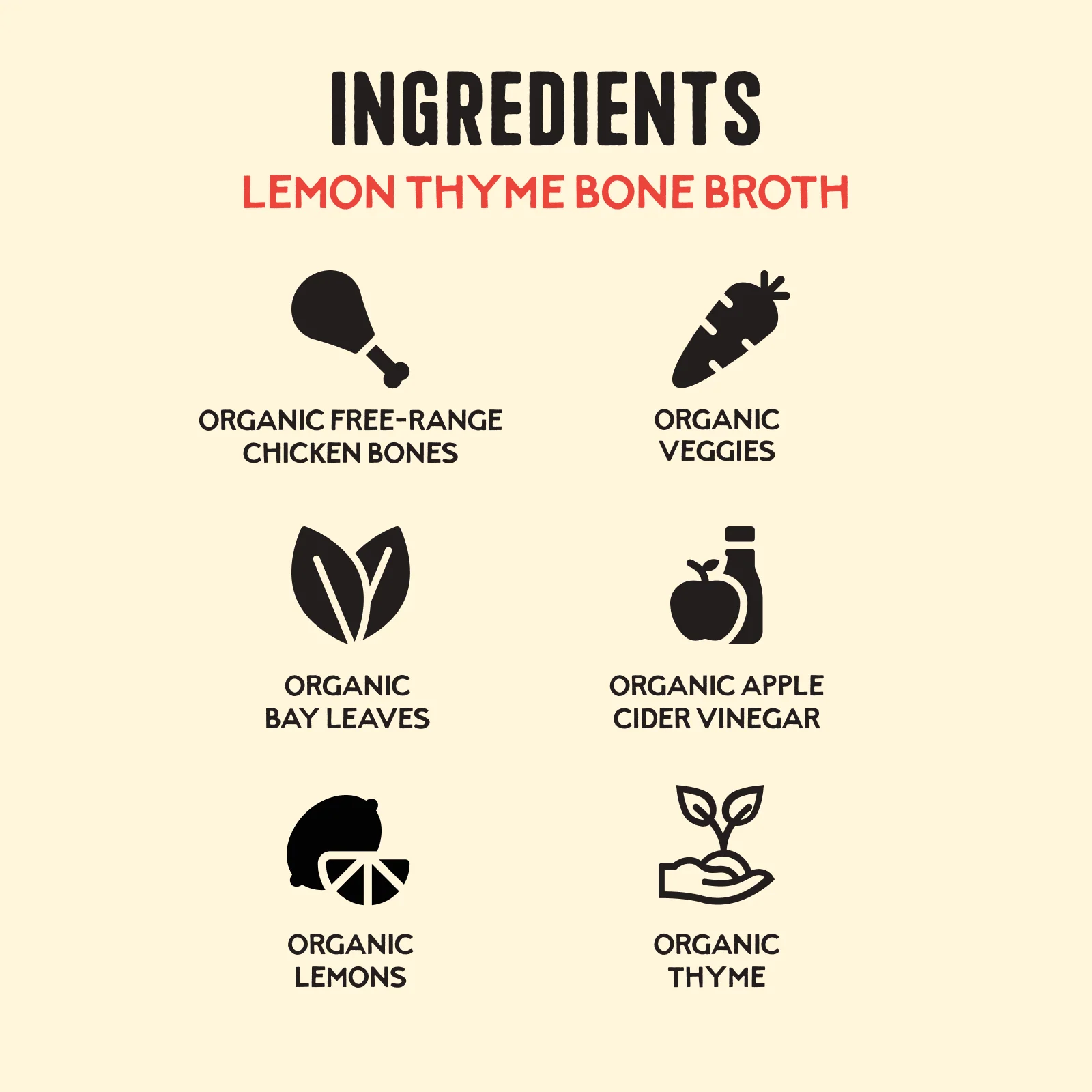 Lemon Thyme Chicken Bone Broth 16.9oz - Image 3