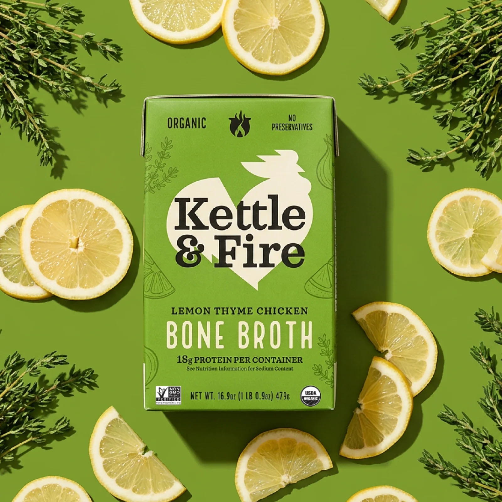 Lemon Thyme Chicken Bone Broth 16.9oz - Image 4