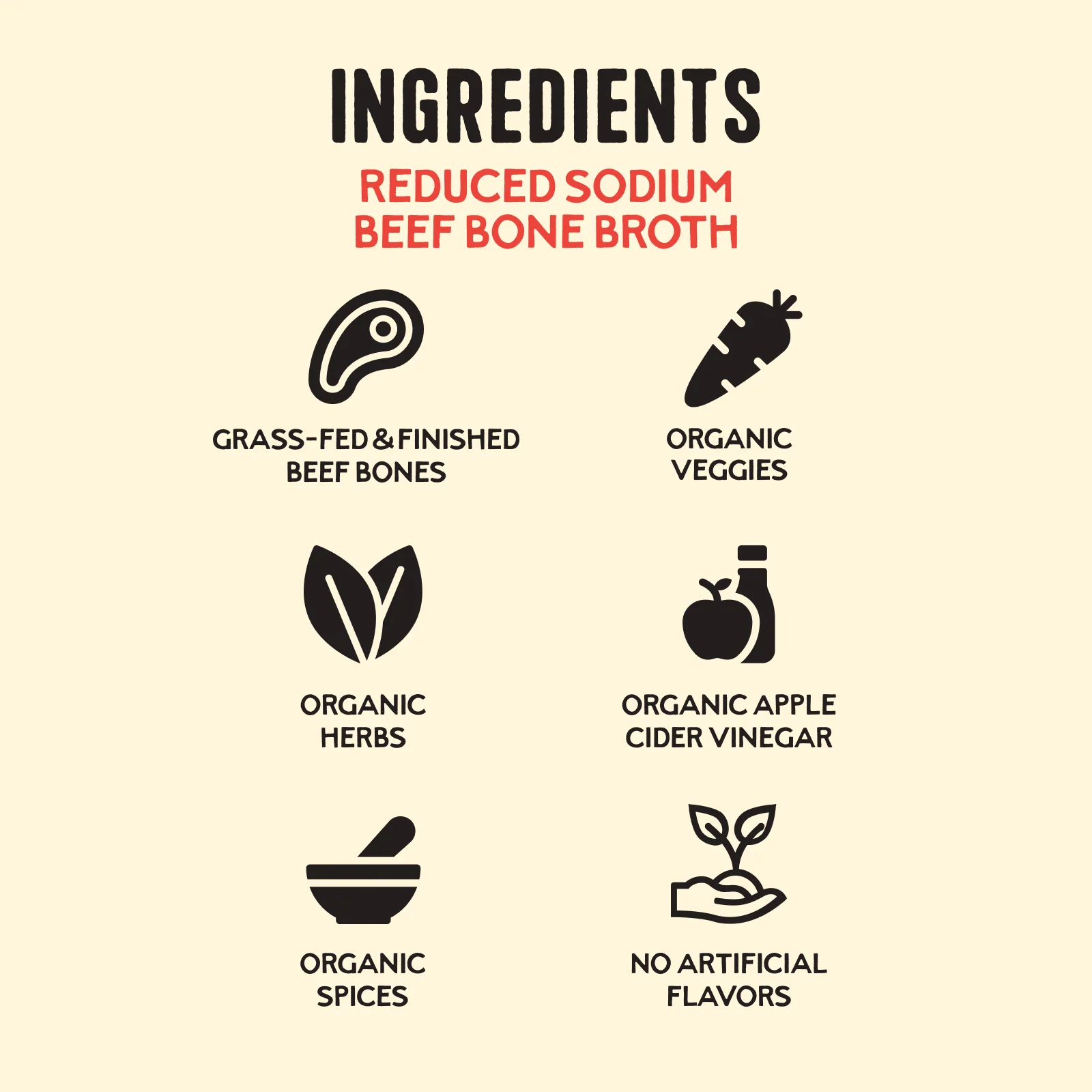 Reduced Sodium Beef Bone Broth - 16.9 oz - Image 3