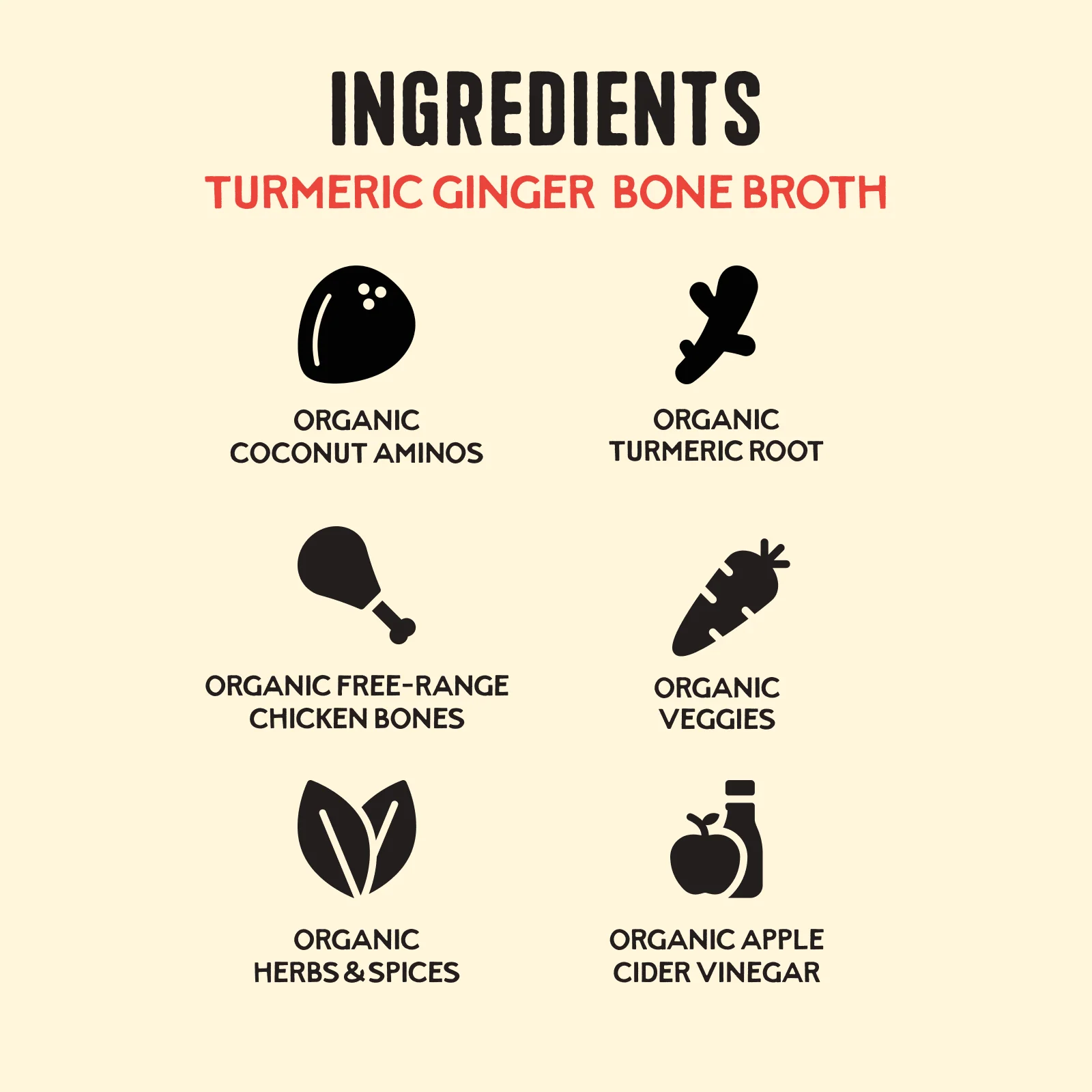 Turmeric Ginger Chicken Bone Broth - 16.9 oz - Image 3